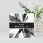 Zwarte Abstracte wolkenkrabber betekent 40e verjaa Kaart (Staand voorkant)