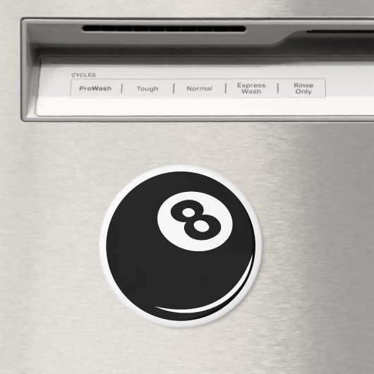 Zwarte acht bal koelkastmagneet voor poolspeler magneet (Insitu (Vaatwasser))