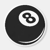 Zwarte acht bal koelkastmagneet voor poolspeler magneet (Voorkant)