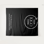 Zwarte achtergrond – aangepaste bedrijfsevenement wandkleed (Voorkant (horizontaal))