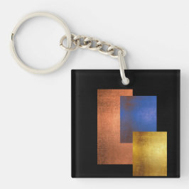 Zwarte Achtergrond Abstract Geometrische Sleutelha Sleutelhanger