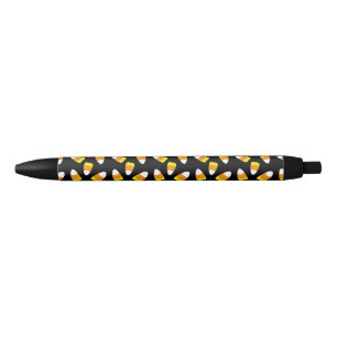 Zwarte achtergrond Candy Corn Pattern Inkt Pen