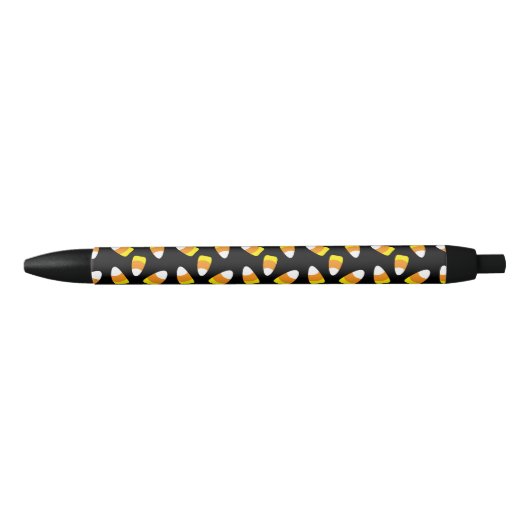 Zwarte achtergrond Candy Corn Pattern Inkt Pen (Voorkant)