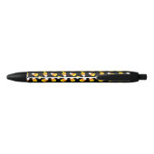 Zwarte achtergrond Candy Corn Pattern Inkt Pen (Achterkant)
