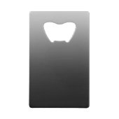 Zwarte achtergrond creditkaart flessenopener (Voorkant)