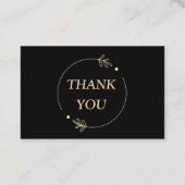 Zwarte achtergrond dank u visitekaartje (Achterkant)