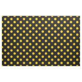 Zwarte Achtergrond Gele Stippen Stof (Fat Quarter)