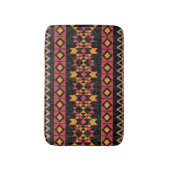 Zwarte achtergrond, geometrisch modern patroon. badmat (Voorkant Verticaal)