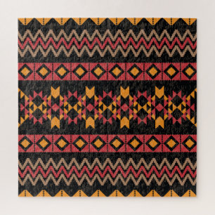 Zwarte achtergrond, geometrisch modern patroon. legpuzzel