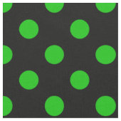 Zwarte Achtergrond Groene Stippen Stof (Close Up)