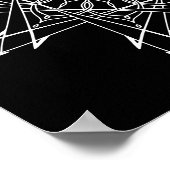 Zwarte achtergrond Grote Mandala volwassen kleuren Poster (Hoek)