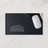 Zwarte Achtergrond | Kantoorruimte Elektronica Visitekaartje (Achterkant)