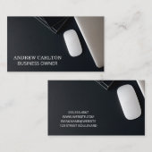 Zwarte Achtergrond | Kantoorruimte Elektronica Visitekaartje (Voorkant / Achterkant)