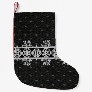 zwarte achtergrond kleine kerstsok