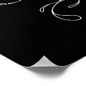 Zwarte achtergrond Mandala grote volwassen kleuren Poster (Hoek)