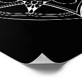 Zwarte achtergrond Mandala grote volwassen kleuren Poster (Hoek)