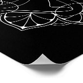 Zwarte achtergrond Mandala Volwassen kleuren Poster (Hoek)