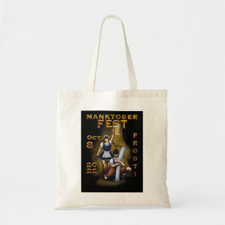 Zwarte achtergrond Manktoberfest Tote Bag