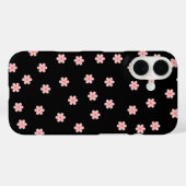 Zwarte achtergrond met bloemen Case-Mate iPhone case (Achterkant (horizontaal))