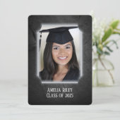 Zwarte achtergrond met foto-lijst kaart (Staand voorkant)