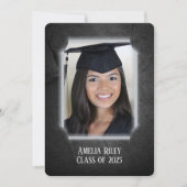 Zwarte achtergrond met foto-lijst kaart (Voorkant)