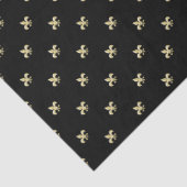 Zwarte achtergrond met gouden Fleur de Lis Tissuepapier (Detail)