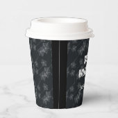 Zwarte achtergrond met spinnenwebben. . papieren bekers (Rechts)