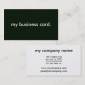 Zwarte achtergrond, mijn visitekaartje. visitekaartje (Voorkant / Achterkant)