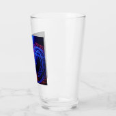 Zwarte achtergrond Neon Blue Dragon Bright Glas (Links)