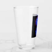 Zwarte achtergrond Neon Blue Dragon Bright Glas (Rechts)