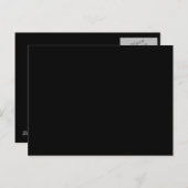 Zwarte achtergrond op een briefkaart (Voorkant / Achterkant)