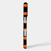 Zwarte achtergrond Oranje Polka Dots Case-Mate iPhone Case (Achterkant / Rechts)