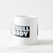 Zwarte achtergrond PITBULL DADDY Koffiemok (Voorkant links)