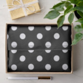 Zwarte achtergrond Polka Dots Tissuepapier (Geschenk)