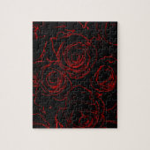 Zwarte achtergrond rode rozen legpuzzel (Verticaal)