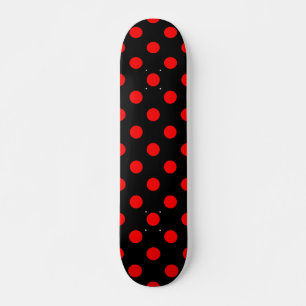 Zwarte Achtergrond Rode Stippen Persoonlijk Skateboard