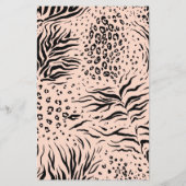 Zwarte achtergrond roze tekstprijslijst flyer (Achterkant)