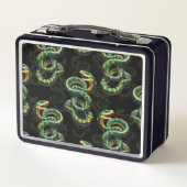 Zwarte Achtergrond Slang Patroon Ontwerp (Achterkant)