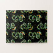 Zwarte Achtergrond Slang Patroon Ontwerp Legpuzzel (Horizontaal)