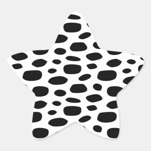 Zwarte achtergrond ster sticker (Voorkant)