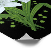 Zwarte achtergrond Tulpen en Daffodils Flowers Poster (Hoek)