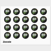 Zwarte achtergrond Tulpen en Daffodils Flowers Ronde Sticker (Vel)