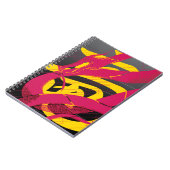 Zwarte Achtergrond van de Draak van de Draak van Notitieboek (Linkerzijde)