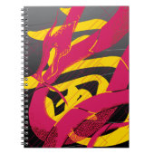 Zwarte Achtergrond van de Draak van de Draak van Notitieboek (Voorkant)