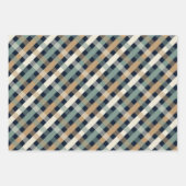 Zwarte achtergrond van Poinsettia plaid Inpakpapier Vel (Voorkant 3)