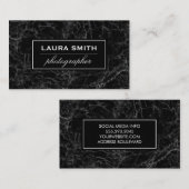 Zwarte achtergrond visitekaartje (Voorkant / Achterkant)