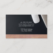 Zwarte achtergrond werkruimte | Textuur Visitekaartje (Achterkant)