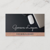 Zwarte achtergrond werkruimte | Textuur Visitekaartje (Voorkant)