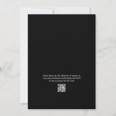 Zwarte Achtergrond Witte Gouden Minimalistische Ch Kaart (Achterkant)
