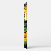 Zwarte achtergrond zonnebloem patroon Case-Mate iPhone case (Achterkant / Rechts)
